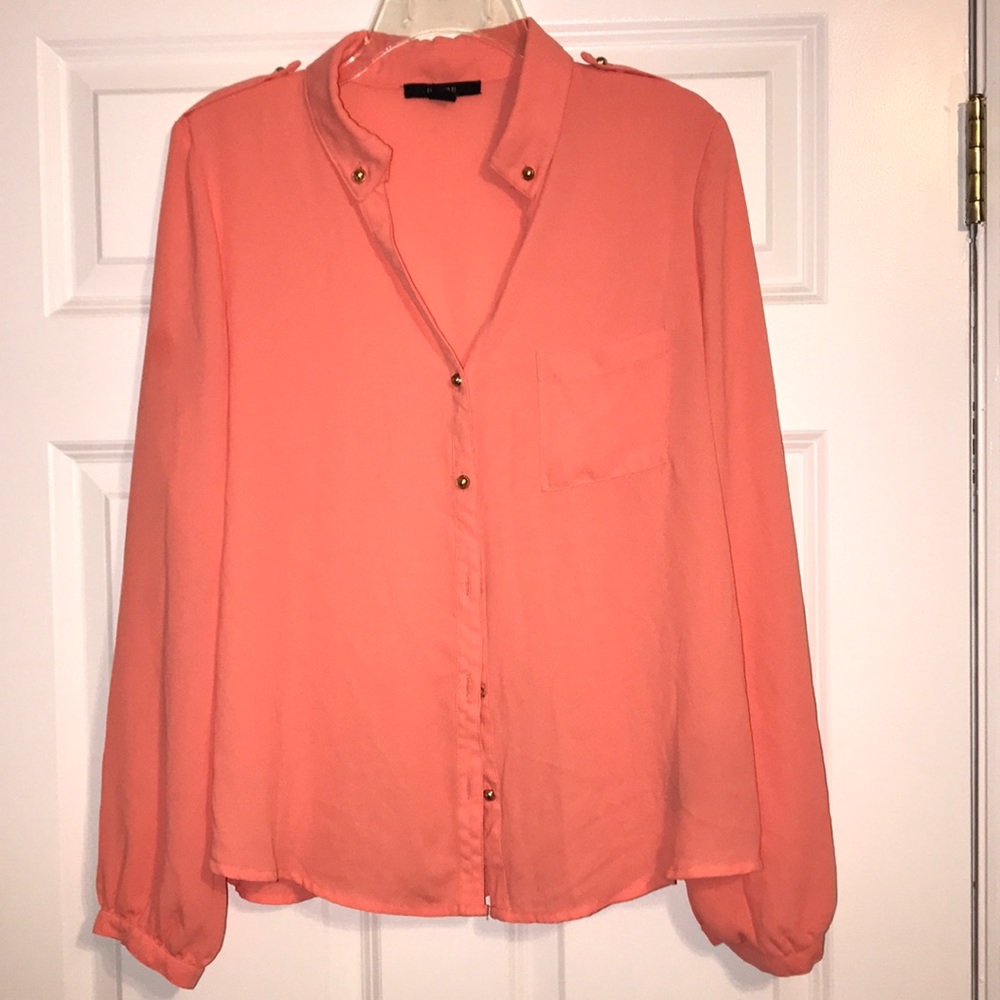 Coral blouse